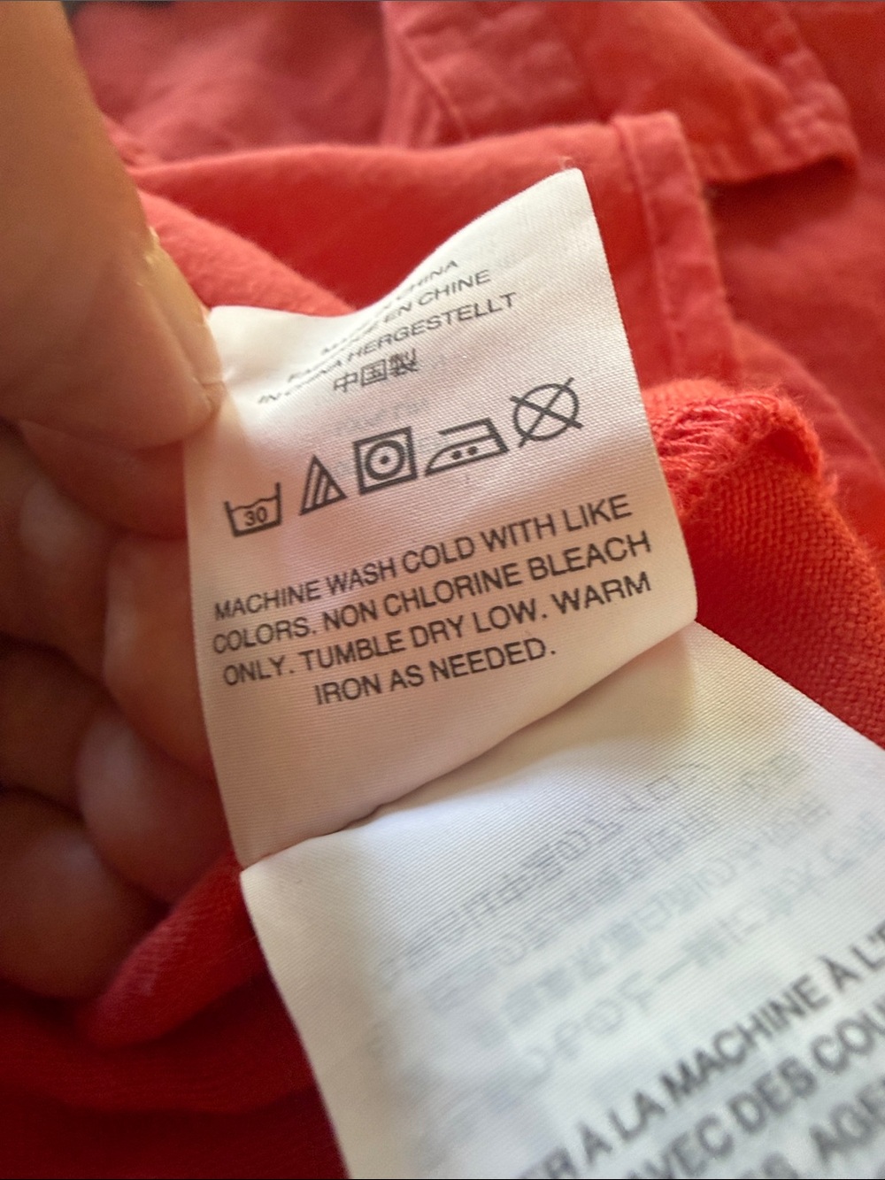 J. Crew Baird McNutt Orange Irish Linen Button Down 12 - Picture 8 of 8